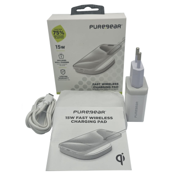 PUREGEAR Wireless Charging Pad 15W | Base de Carga Rápida - Nueva - Imagen 2